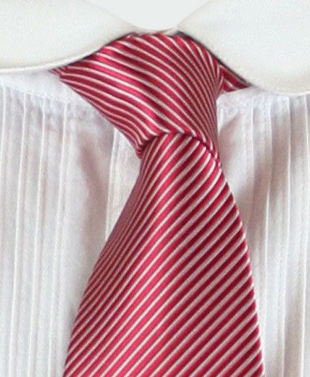 Confectionery Stripe Four-In-Hand Tie - Red/White