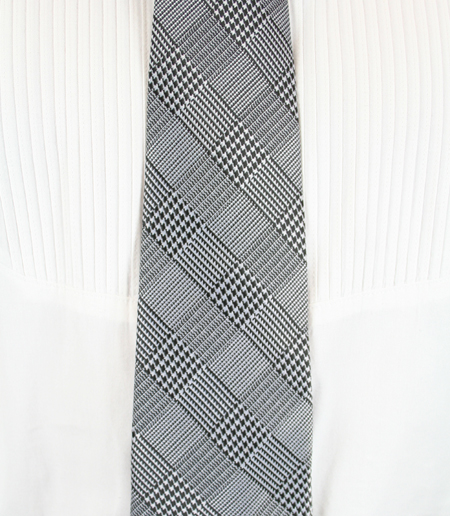 Randall Four-In-Hand Tie - Black/White