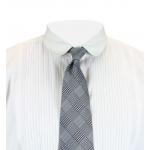 (disco)-Randall Four-In-Hand Tie - Black/White