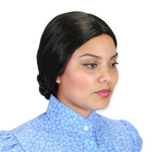  Victorian,Edwardian Ladies Accessories Black Synthetic Hair Wigs |Antique, Vintage, Old Fashioned, Wedding, Theatrical, Reenacting Costume |
