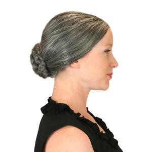  Victorian,Edwardian Ladies Accessories Gray Synthetic Hair Wigs |Antique, Vintage, Old Fashioned, Wedding, Theatrical, Reenacting Costume |