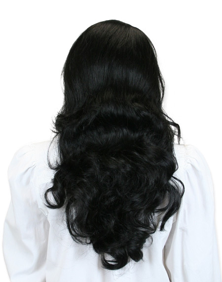 Long Curled Wig - Black