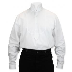  Victorian,Regency,Old West,Edwardian Mens Shirts White Cotton Solid Dress Shirts,Tuxedo Shirts |Antique, Vintage, Old Fashioned, Wedding, Theatrical, Reenacting Costume | Jack the Ripper,Phantom and Christine