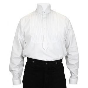  Victorian,Old West,Edwardian Mens Shirts White Cotton Solid Dress Shirts,Tuxedo Shirts |Antique, Vintage, Old Fashioned, Wedding, Theatrical, Reenacting Costume | Dickens