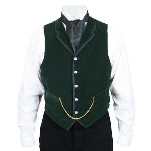  Victorian,Steampunk,Edwardian Mens Vests Green Velvet Solid Dress Vests,Velvet Vests |Antique, Vintage, Old Fashioned, Wedding, Theatrical, Reenacting Costume | Dickens