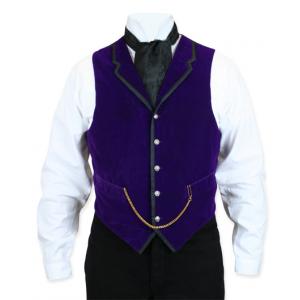  Victorian,Steampunk,Edwardian Mens Vests Purple Velvet Solid Dress Vests,Velvet Vests |Antique, Vintage, Old Fashioned, Wedding, Theatrical, Reenacting Costume |