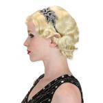(disco)-Thin Headband with beads - Silver/Hematite