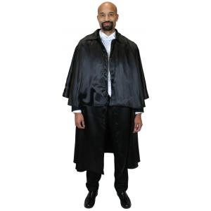  Victorian,Old West,Edwardian Mens Coats Black Synthetic Solid Cloaks,Overcoats,Inverness |Antique, Vintage, Old Fashioned, Wedding, Theatrical, Reenacting Costume | Phantom and Christine,Vampire