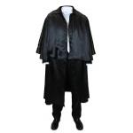  Victorian,Old West,Edwardian Mens Coats Black Synthetic Solid Cloaks,Overcoats,Inverness |Antique, Vintage, Old Fashioned, Wedding, Theatrical, Reenacting Costume | Phantom and Christine,Vampire