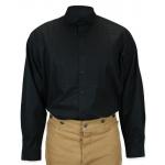 Sinclair Edwardian Club Collar Shirt - Black