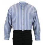 (disco)-Jasper Shirt - Blue/Khaki Stripe