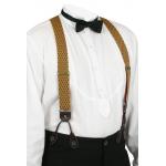  Victorian,Old West, Suspenders Brown,Tan Elastic Y-Back Braces |Antique, Vintage, Old Fashioned, Wedding, Theatrical, Reenacting Costume | Short Suspenders