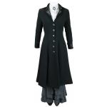  Victorian,Old West,Steampunk, Ladies Coats Black Synthetic Frock Coats |Antique, Vintage, Old Fashioned, Wedding, Theatrical, Reenacting Costume | Nanny and Chimneysweep