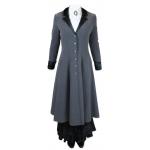  Victorian,Old West,Steampunk, Ladies Coats Gray Synthetic Frock Coats |Antique, Vintage, Old Fashioned, Wedding, Theatrical, Reenacting Costume |