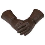  Victorian,Old West,Steampunk Mens Accessories Brown Leather Gauntlets,Gloves |Antique, Vintage, Old Fashioned, Wedding, Theatrical, Reenacting Costume | Motorist