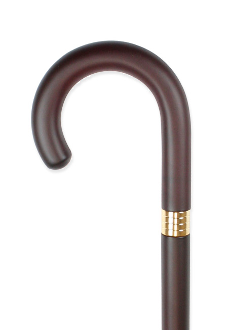 Vintage Mens Brown Brass,Wood Cane | Romantic | Old Fashioned | Traditional | Classic || Elegant Hardwood Cane - Gold Tone
