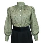 (disco)-Somerset Blouse - Olive Floral