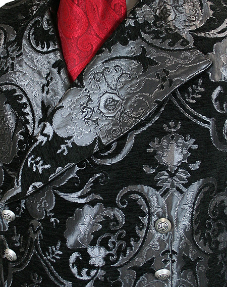 Cavalier Vest - Silver/Black Tapestry