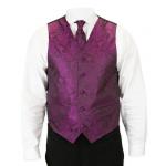 (disco)-Gillespie Vest and 2 Ties Set - Plum