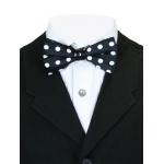 (disco)-Polka Dot Bow Tie - Black / White