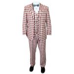 (disco)-Robinson Plaid Suit - Wine