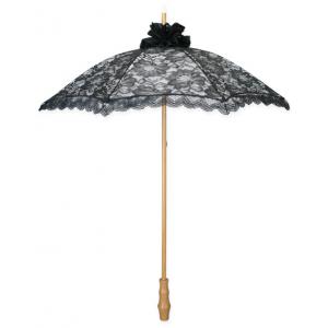  Victorian,Old West,Edwardian Ladies Parasols Black Synthetic Lacy Parasols |Antique, Vintage, Old Fashioned, Wedding, Theatrical, Reenacting Costume |