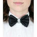 (disco)-Skeleton Cameo Bow Tie - Black