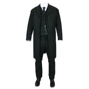  Victorian,Old West Mens Coats Black Cotton Solid Frock Coats,Matched Separates |Antique, Vintage, Old Fashioned, Wedding, Theatrical, Reenacting Costume |