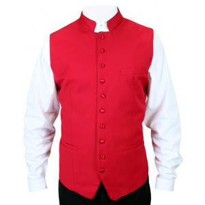  Victorian,Regency Mens Vests Red Synthetic Solid Dress Vests,Clerical Vests |Antique, Vintage, Old Fashioned, Wedding, Theatrical, Reenacting Costume |