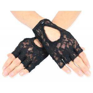  Victorian,Steampunk,Edwardian Ladies Accessories Black Synthetic,Lace Gloves |Antique, Vintage, Old Fashioned, Wedding, Theatrical, Reenacting Costume |