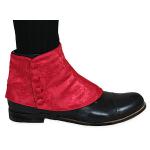  Victorian,Steampunk, Mens Footwear Red Satin,Synthetic Spats and Gaiters,Matched Separates |Antique, Vintage, Old Fashioned, Wedding, Theatrical, Reenacting Costume |