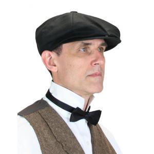  Victorian,Steampunk,Edwardian Mens Hats Black Linen Caps,Flat Caps |Antique, Vintage, Old Fashioned, Wedding, Theatrical, Reenacting Costume | Vintage Golf