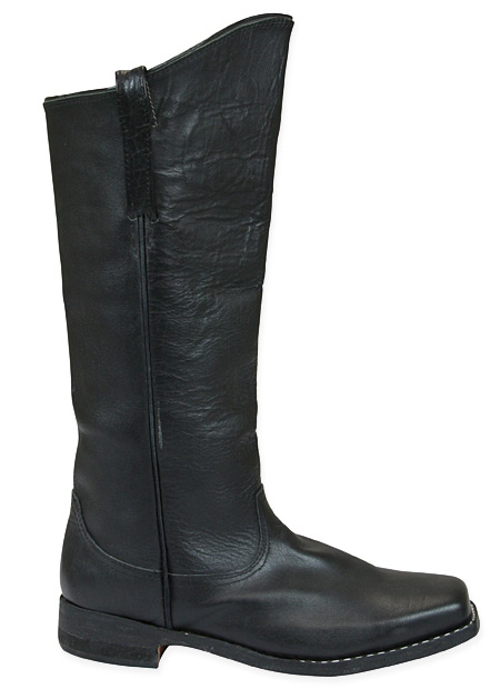 Mens Cavalry Long Boot - Black Leather