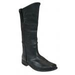 Mens Long Cavalry Boot - Black Leather