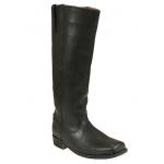 Mens Long Riding Boot - Black Leather