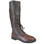 (disco)-Engineer Boot - Brown Faux Leather