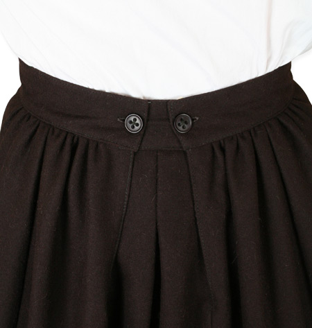 Constance Reversible Wool Skirt - Dark Brown