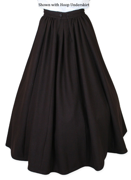 Constance Reversible Wool Skirt - Dark Brown