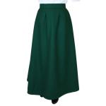  Victorian,Old West, Ladies Skirts Green Wool,Satin Solid Dress Skirts |Antique, Vintage, Old Fashioned, Wedding, Theatrical, Reenacting Costume | Dickens