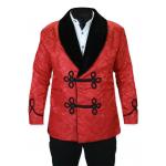  Victorian,Edwardian Mens Coats Red Brocade,Velvet,Synthetic Floral Smoking Jackets |Antique, Vintage, Old Fashioned, Wedding, Theatrical, Reenacting Costume | Vintage Smoking