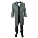 (disco)-Donovan Frock Coat - Green Herringbone