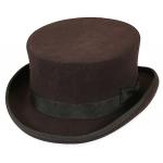  Victorian,Old West,Steampunk, Mens Hats Brown Wool Felt Top Hats |Antique, Vintage, Old Fashioned, Wedding, Theatrical, Reenacting Costume |