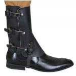 Deluxe Leather Gaiters - Black (One Pair)