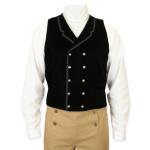  Victorian,Steampunk, Mens Vests Black Velvet Solid Dress Vests,Velvet Vests |Antique, Vintage, Old Fashioned, Wedding, Theatrical, Reenacting Costume |