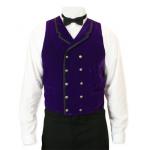  Victorian,Steampunk, Mens Vests Purple Velvet Solid Dress Vests,Velvet Vests |Antique, Vintage, Old Fashioned, Wedding, Theatrical, Reenacting Costume |