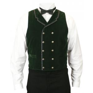  Victorian,Steampunk,Edwardian Mens Vests Green Velvet Solid Dress Vests,Velvet Vests |Antique, Vintage, Old Fashioned, Wedding, Theatrical, Reenacting Costume |