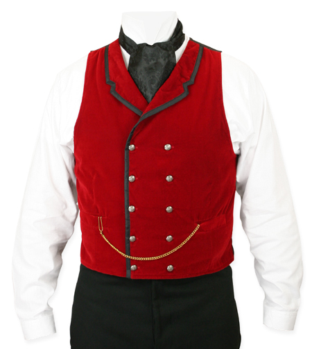 Goth Slim Fit Velvet Vest - Men Elegant Wine Red Fashion Waistcoat | Gothic  Clothing