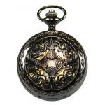  Victorian,Old West,Steampunk, Pocket Watches Black Alloy Mechanical Watches |Antique, Vintage, Old Fashioned, Wedding, Theatrical, Reenacting Costume |