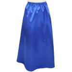 Victorian,Old West,Steampunk, Ladies Skirts Blue Satin,Synthetic Solid Dress Skirts |Antique, Vintage, Old Fashioned, Wedding, Theatrical, Reenacting Costume | Dickens