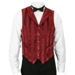  Victorian,Old West,Steampunk, Mens Vests Red Velvet,Synthetic Stripe Dress Vests,Velvet Vests |Antique, Vintage, Old Fashioned, Wedding, Theatrical, Reenacting Costume |
